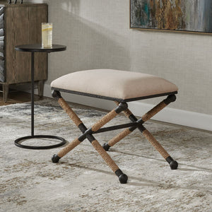 Firth Small Bench, Oatmeal - perfect for entryways or patios | Image 8 | InSTYLE Home & Rugs