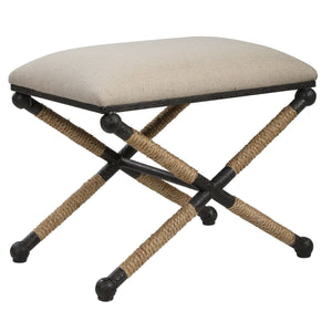 Firth Small Bench, Oatmeal - perfect for entryways or patios | Image 3 | InSTYLE Home & Rugs