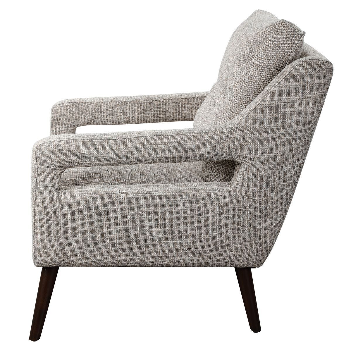 O'Brien Armchair, Stone - cozy armchair for reading and relaxation | Image 3 | InSTYLE Home & Rugs