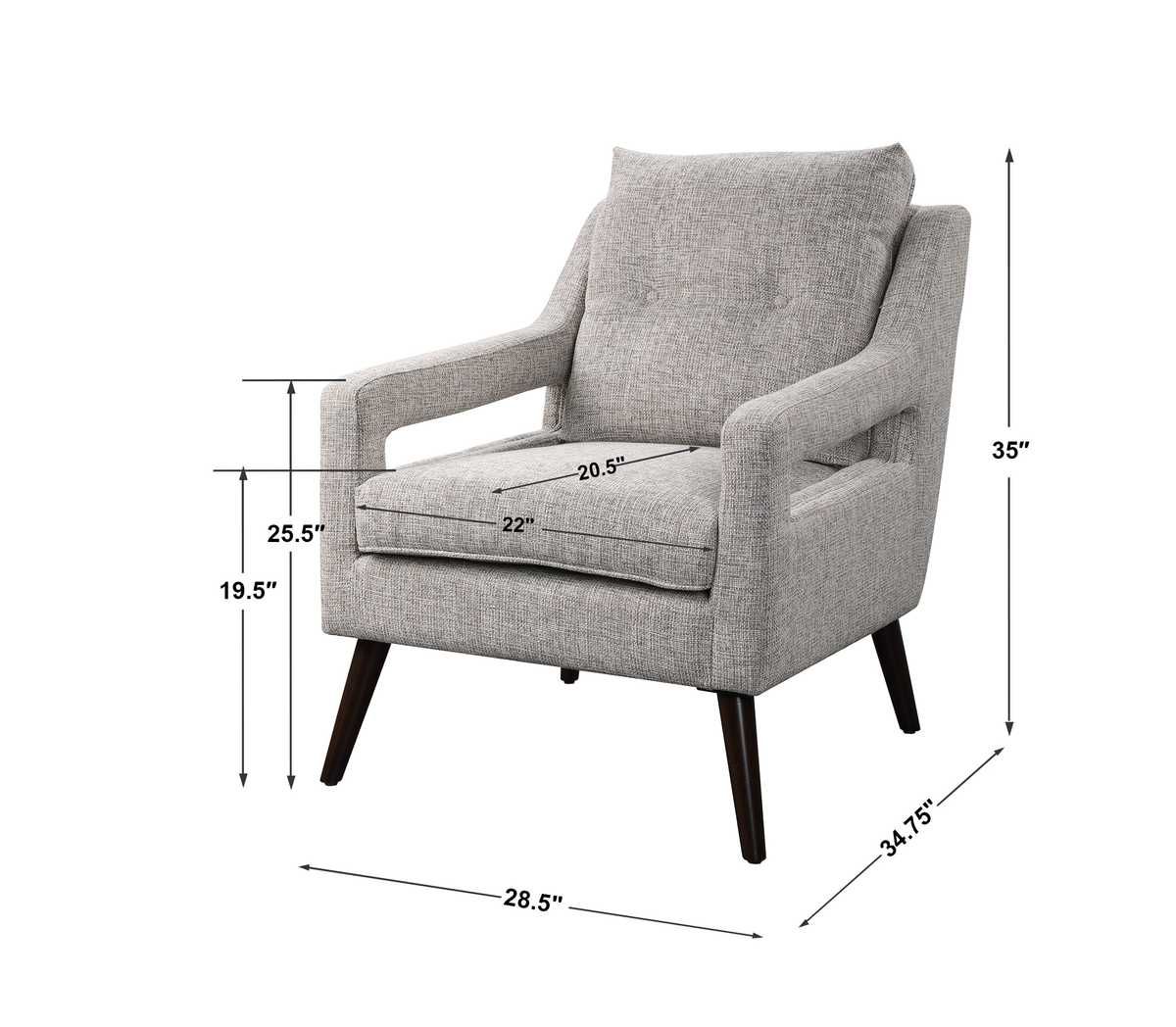 O'Brien Armchair, Stone - cozy armchair for reading and relaxation | Image 8 | InSTYLE Home & Rugs