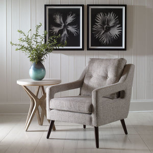 O'Brien Armchair, Stone - cozy armchair for reading and relaxation | Image 1 | InSTYLE Home & Rugs