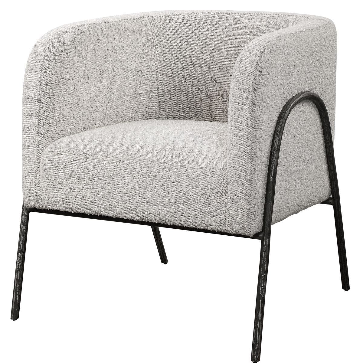 Jacobsen Accent Chair, Gray - modern accent chair with comfortable cushioning and sleek design | Image 4 | InSTYLE Home & Rugs