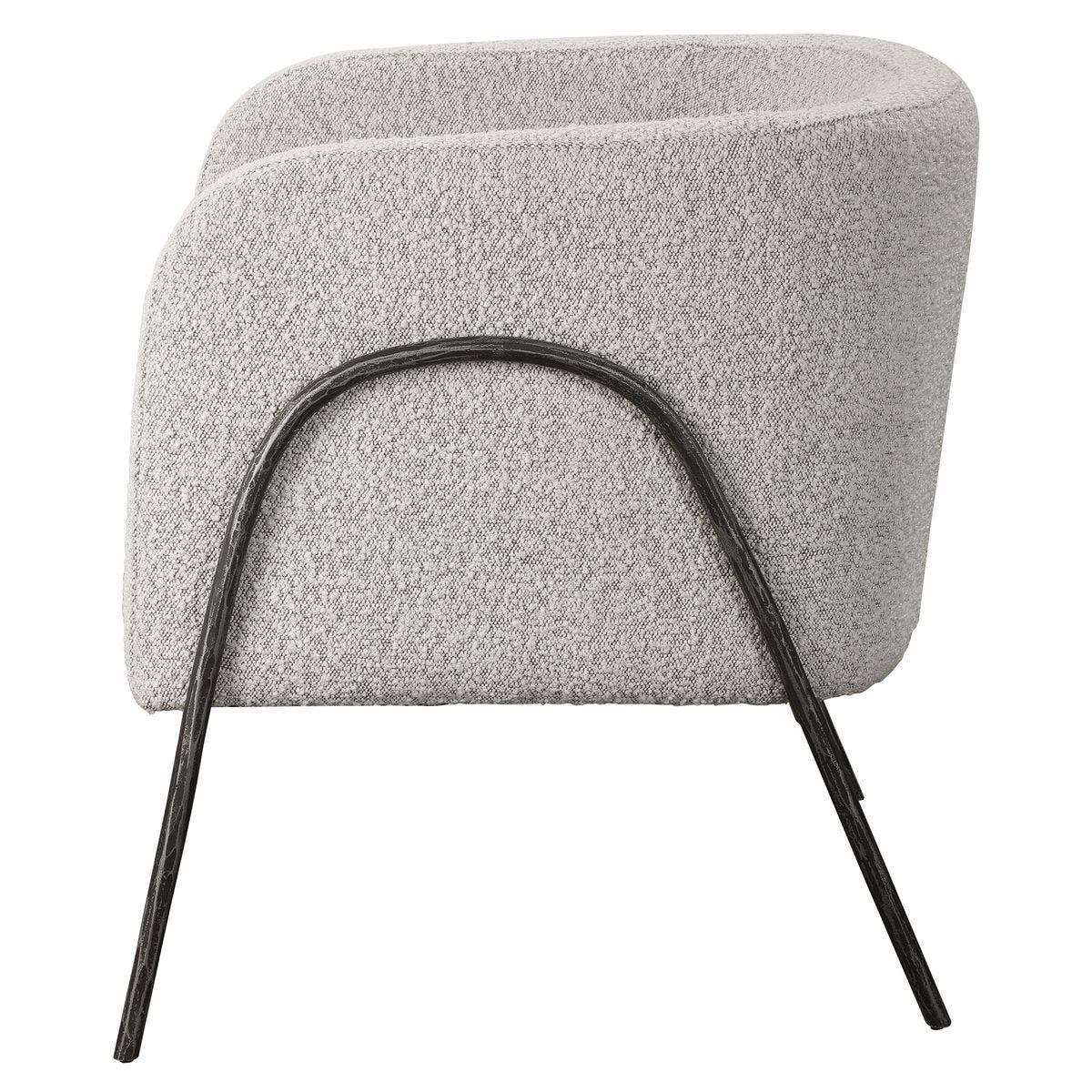 Jacobsen Accent Chair, Gray - modern accent chair with comfortable cushioning and sleek design | Image 5 | InSTYLE Home & Rugs
