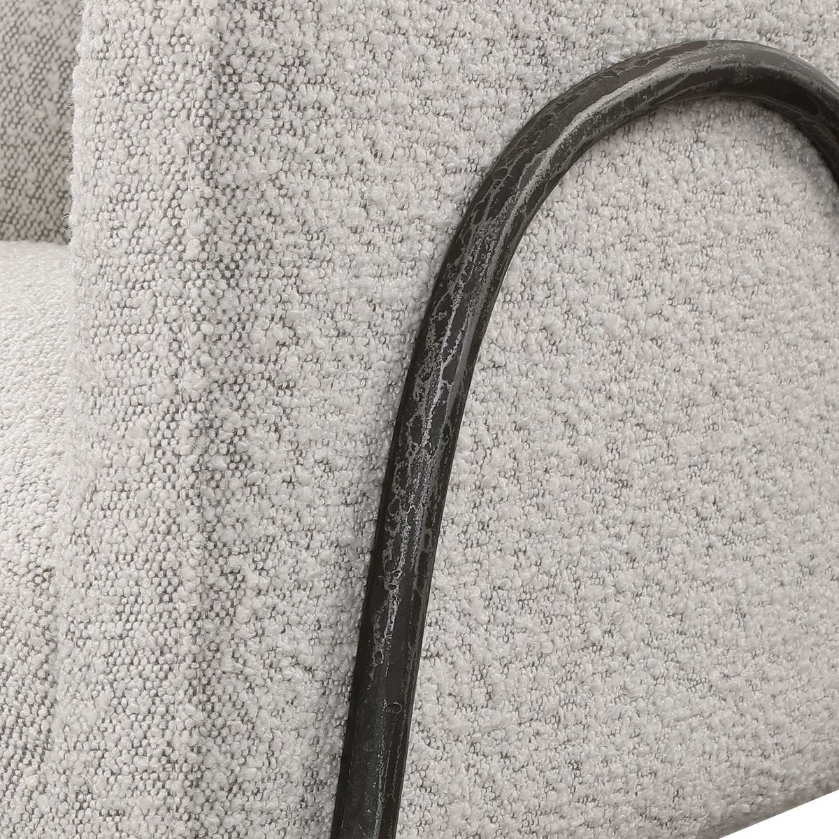 Jacobsen Accent Chair, Gray - modern accent chair with comfortable cushioning and sleek design | Image 7 | InSTYLE Home & Rugs
