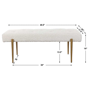 Olivier Bench, Natural - stylish bench for any space | Image 10 | InSTYLE Home & Rugs