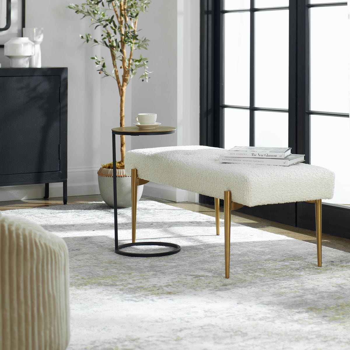 Olivier Bench, Natural - stylish bench for any space | Image 3 | InSTYLE Home & Rugs