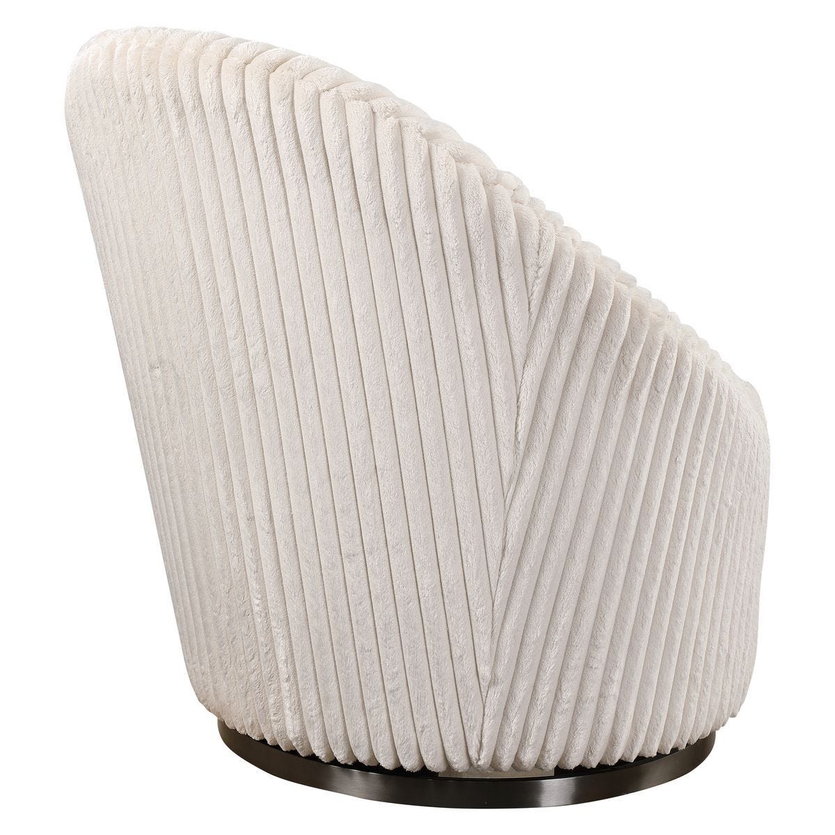 Crue Swivel Chair, Ivory - comfortable seating for dining and office spaces | Image 4 | InSTYLE Home & Rugs