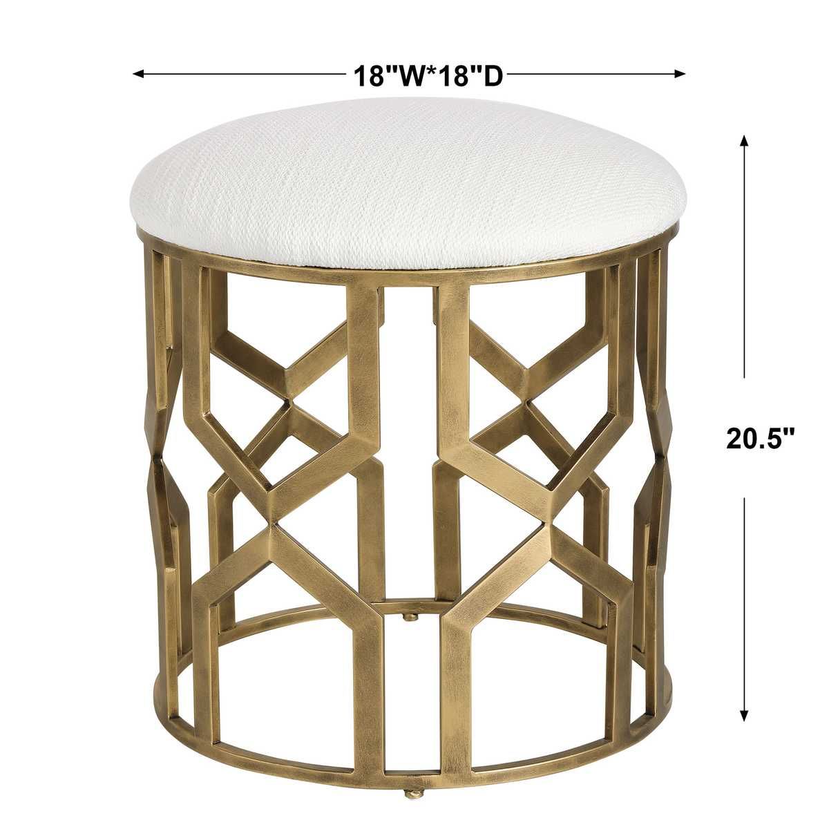 Trellis Accent Stool - compact and stylish design | Image 5 | InSTYLE Home & Rugs