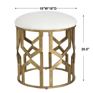 Trellis Accent Stool - compact and stylish design | Image 5 | InSTYLE Home & Rugs