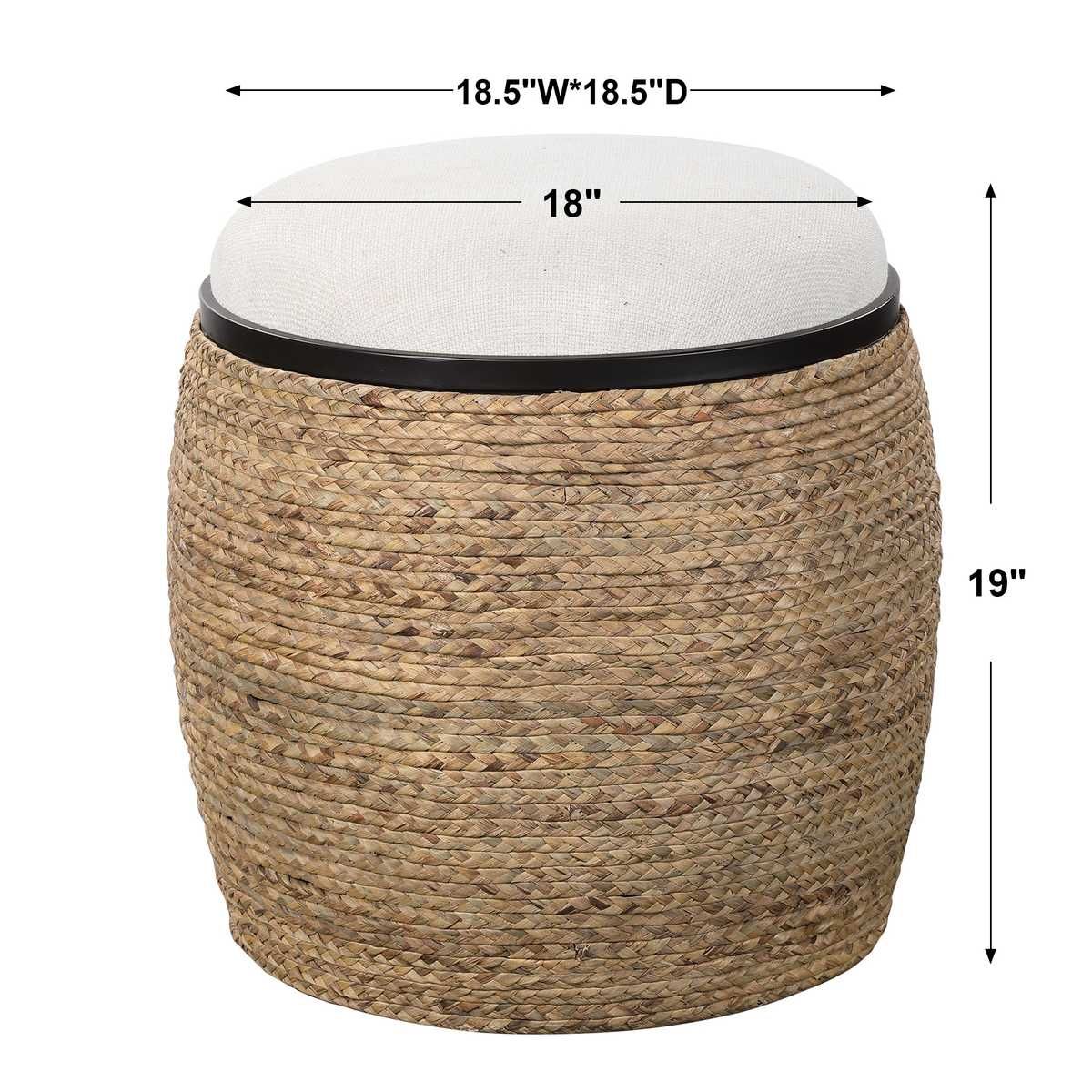 Island Ottoman, Small Round - compact and stylish design | Image 5 | InSTYLE Home & Rugs