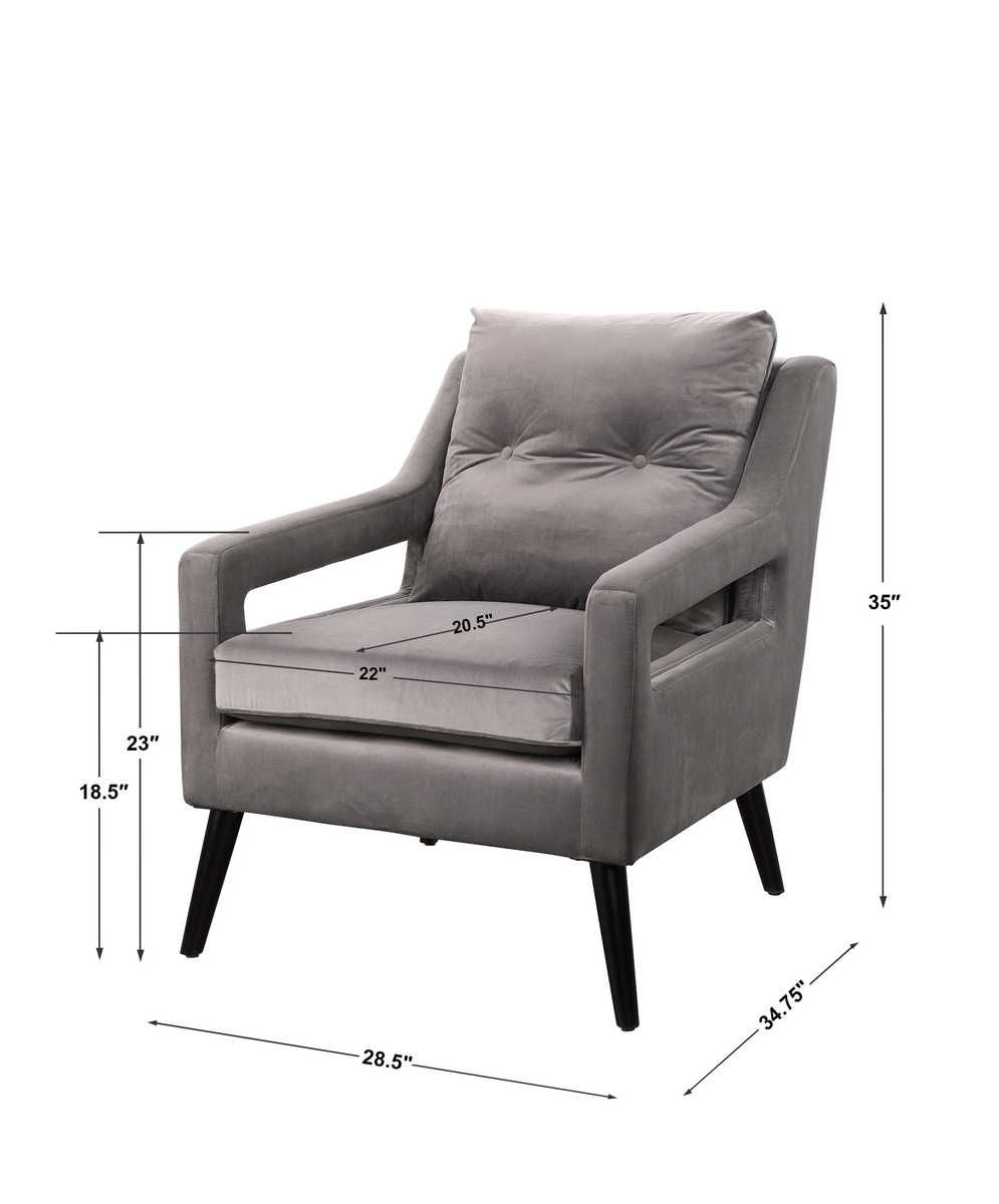 O'Brien Armchair, Gray - modern accent armchair for stylish interiors | Image 9 | InSTYLE Home & Rugs