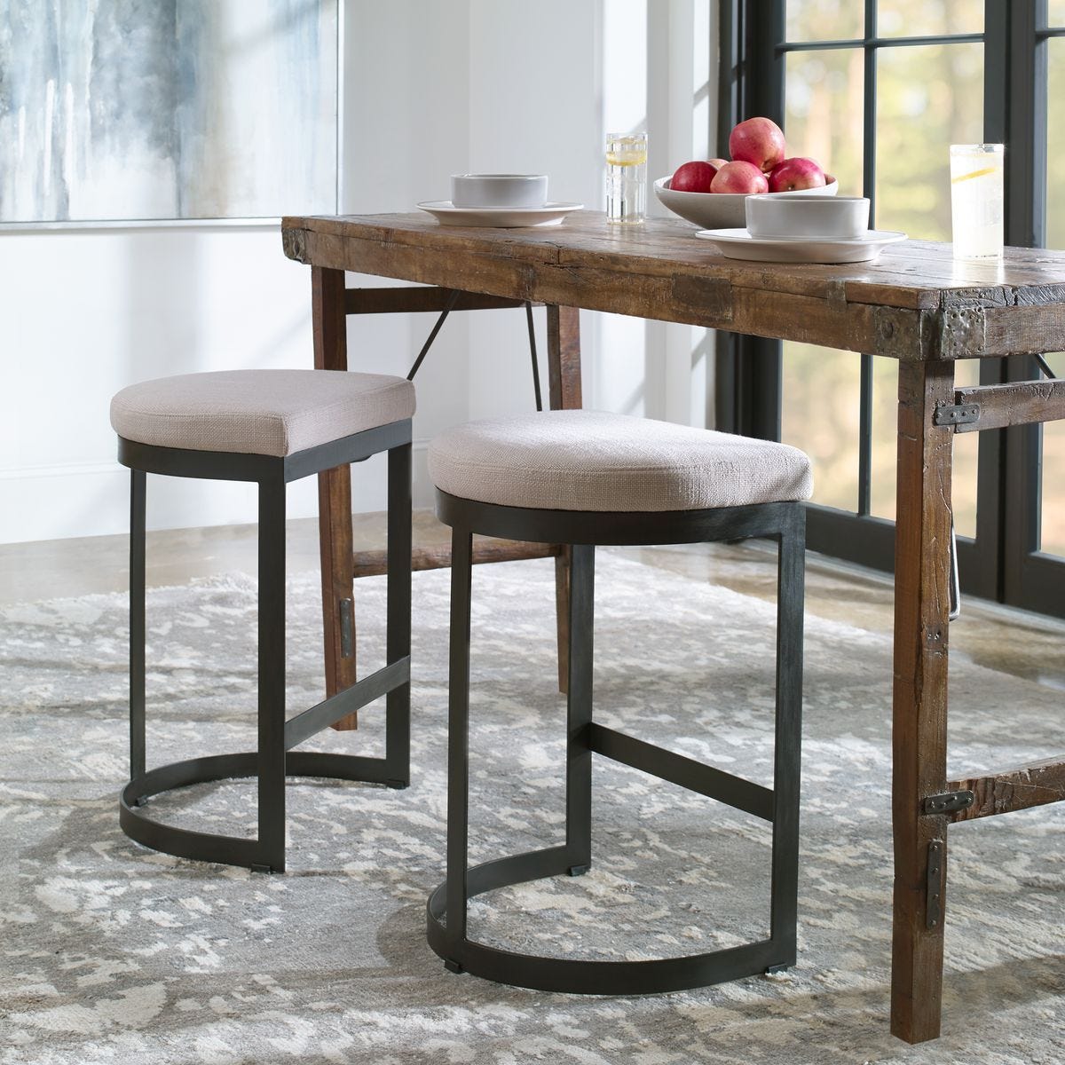 Ivanna Counter Stool, Black - perfect for modern counters | Image 4 | InSTYLE Home & Rugs