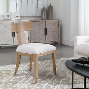 Idris Armless Chair, Natural - comfortable seating for dining and office spaces | Image 1 | InSTYLE Home & Rugs