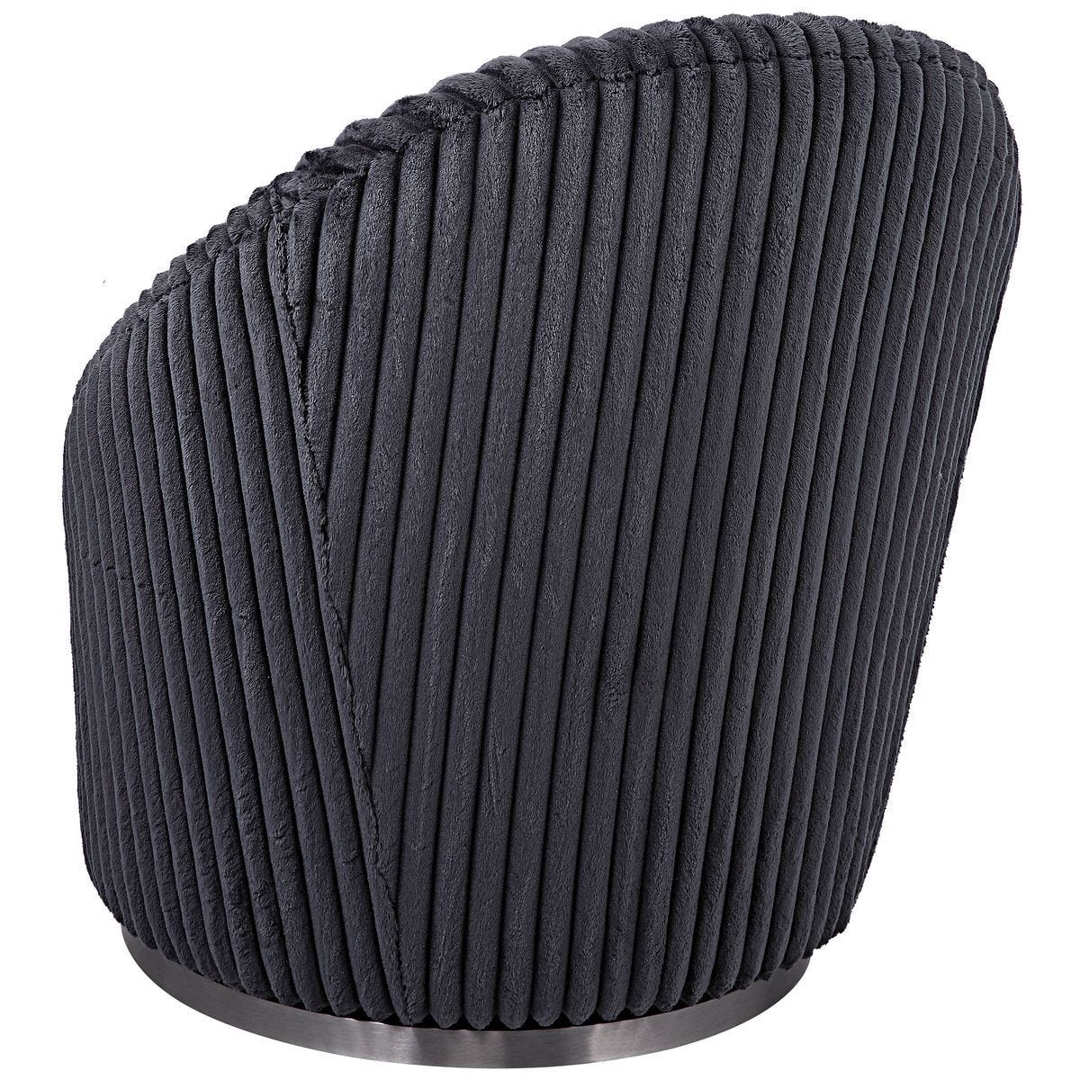 Crue Swivel Chair, Gunmetal - durable construction for long-lasting use | Image 5 | InSTYLE Home & Rugs