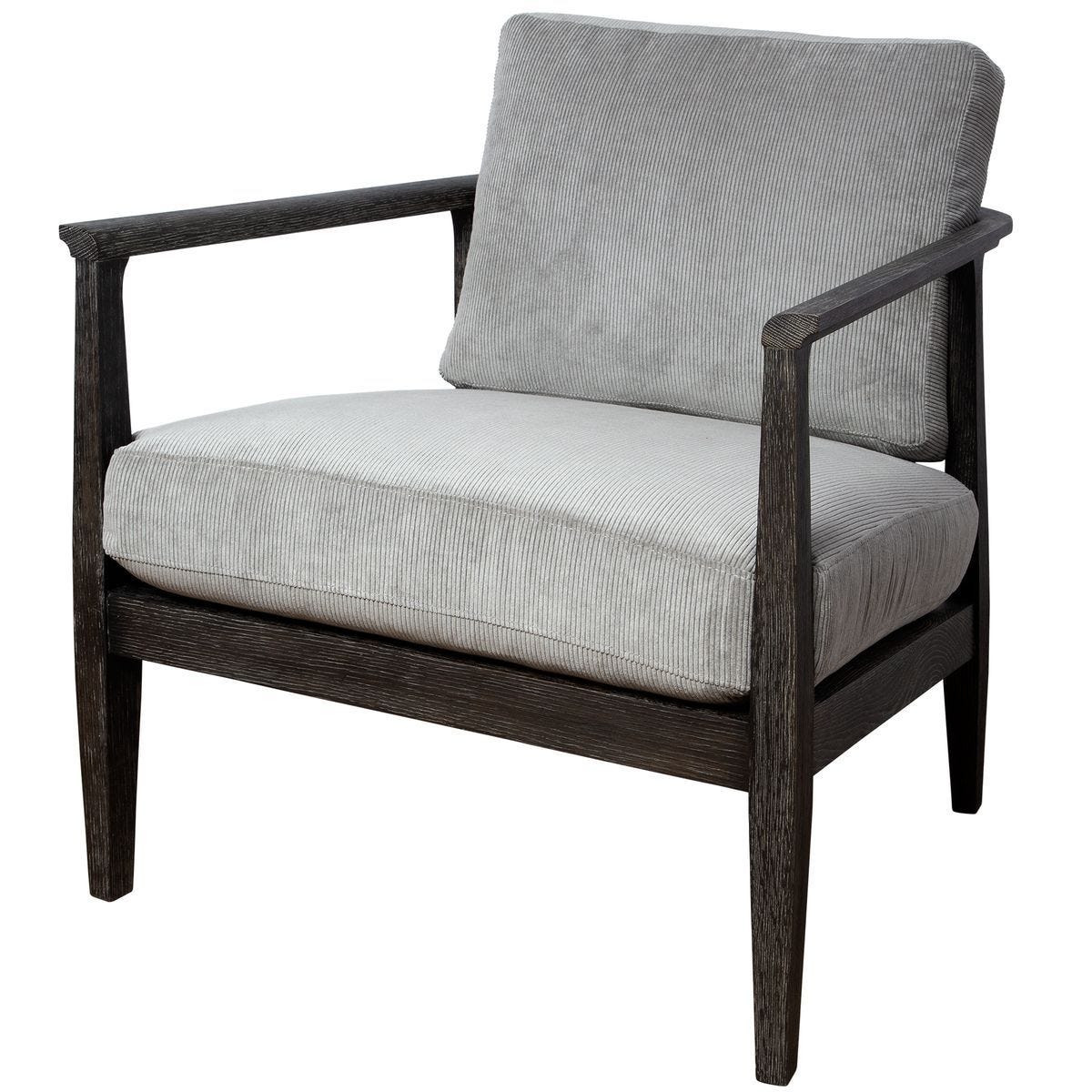 Brunei Accent Chair, Gray - compact accent chair for adding personality to any room | Image 3 | InSTYLE Home & Rugs