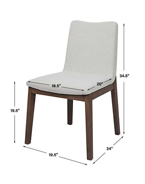Delano Armless Chair, Walnut, 2 PER BOX, Priced Each - durable construction for long-lasting use | Image 8 | InSTYLE Home & Rugs