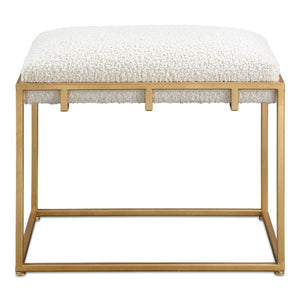 Paradox Small Bench, Gold - perfect for entryways or patios | Image 2 | InSTYLE Home & Rugs