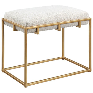Paradox Small Bench, Gold - perfect for entryways or patios | Image 3 | InSTYLE Home & Rugs