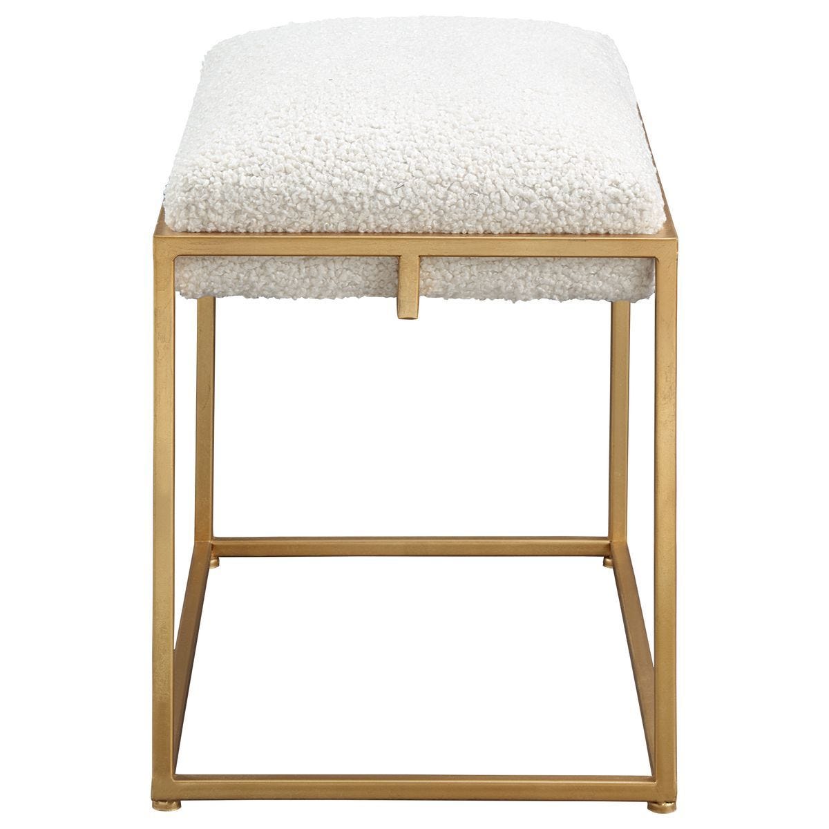 Paradox Small Bench, Gold - perfect for entryways or patios | Image 4 | InSTYLE Home & Rugs