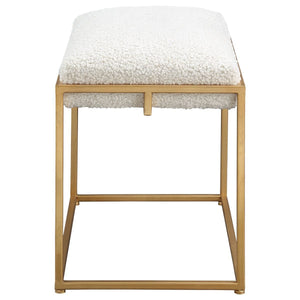 Paradox Small Bench, Gold - perfect for entryways or patios | Image 4 | InSTYLE Home & Rugs