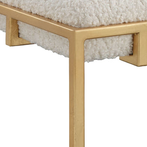 Paradox Small Bench, Gold - perfect for entryways or patios | Image 5 | InSTYLE Home & Rugs