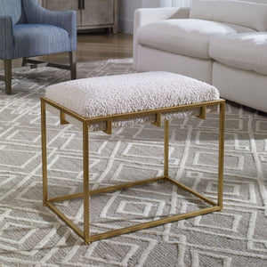 Paradox Small Bench, Gold - perfect for entryways or patios | Image 1 | InSTYLE Home & Rugs