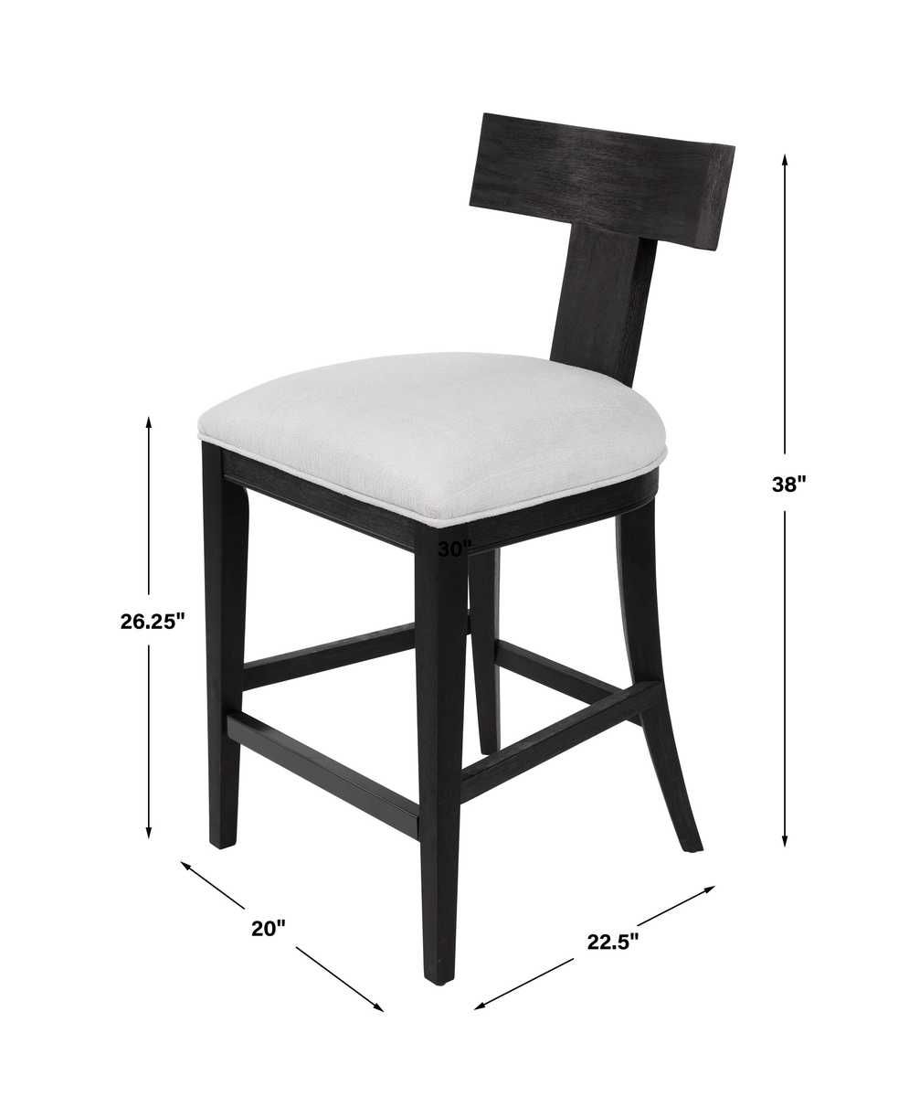 Idris Counter Stool, Charcoal - ergonomic design for comfort | Image 6 | InSTYLE Home & Rugs