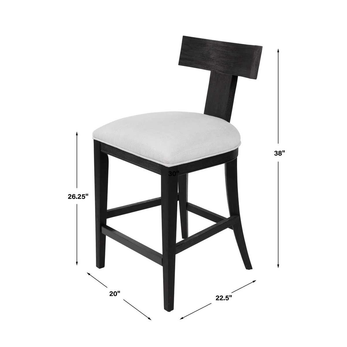 Idris Counter Stool, Charcoal - ergonomic design for comfort | Image 7 | InSTYLE Home & Rugs