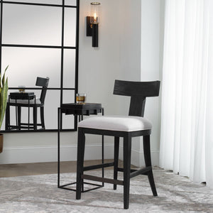 Idris Counter Stool, Charcoal - ergonomic design for comfort | Image 5 | InSTYLE Home & Rugs