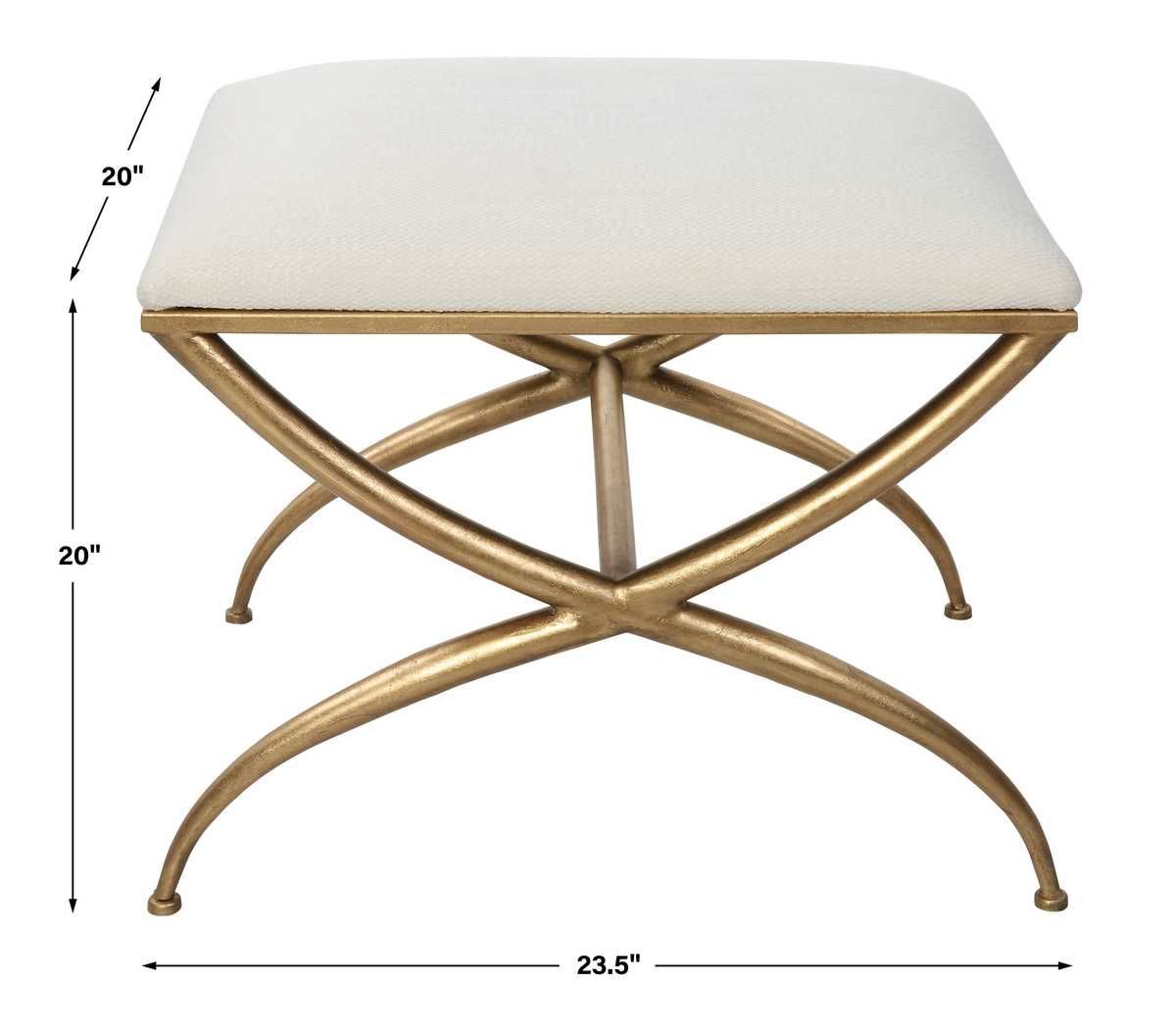 Crossing Small Bench, White - durable bench with modern style | Image 6 | InSTYLE Home & Rugs