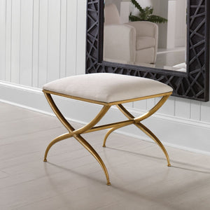 Crossing Small Bench, White - durable bench with modern style | Image 1 | InSTYLE Home & Rugs