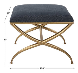 Crossing Small Bench, Navy - perfect for entryways or patios | Image 6 | InSTYLE Home & Rugs