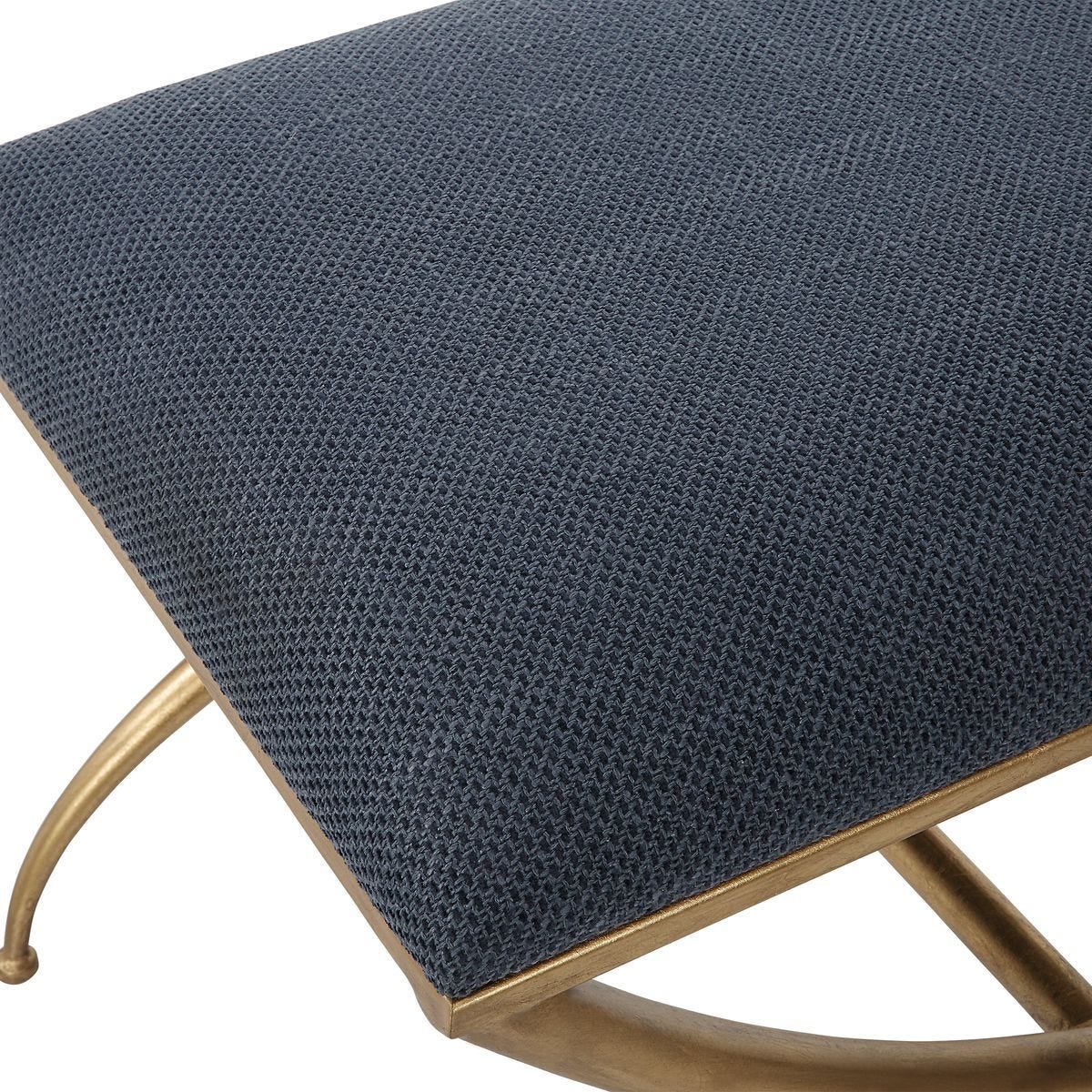 Crossing Small Bench, Navy - perfect for entryways or patios | Image 5 | InSTYLE Home & Rugs