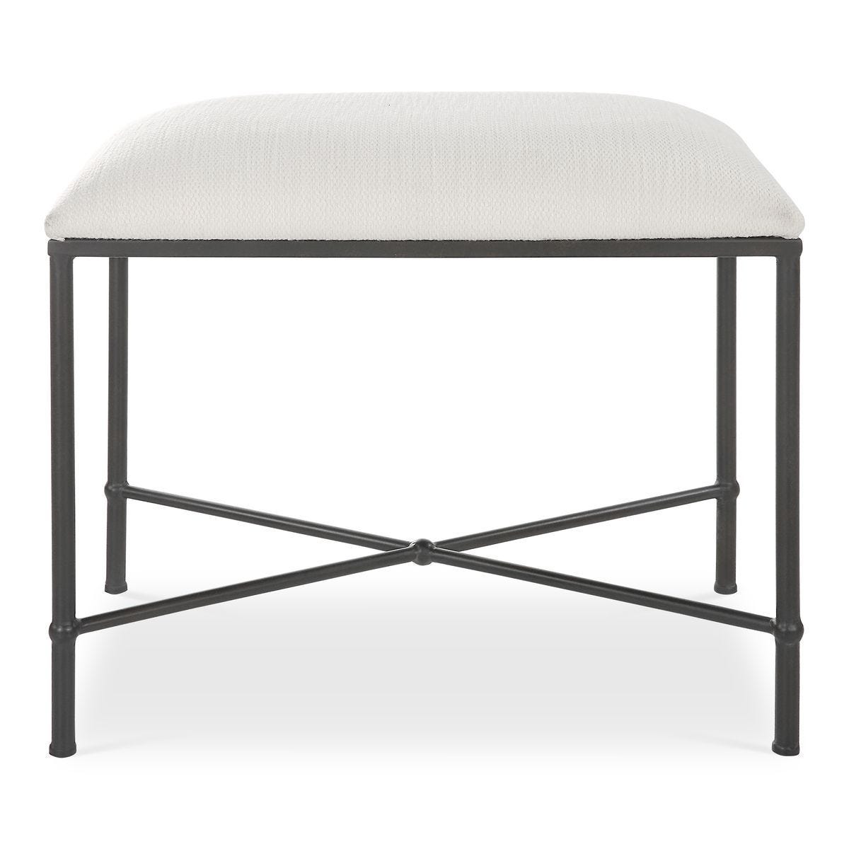 Avenham Small Bench, Black - stylish bench for any space | Image 2 | InSTYLE Home & Rugs
