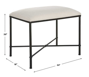 Avenham Small Bench, Black - stylish bench for any space | Image 6 | InSTYLE Home & Rugs
