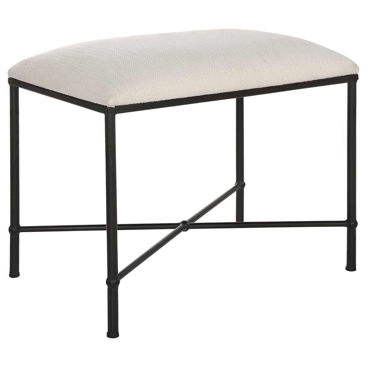Avenham Small Bench, Black - stylish bench for any space | Image 3 | InSTYLE Home & Rugs