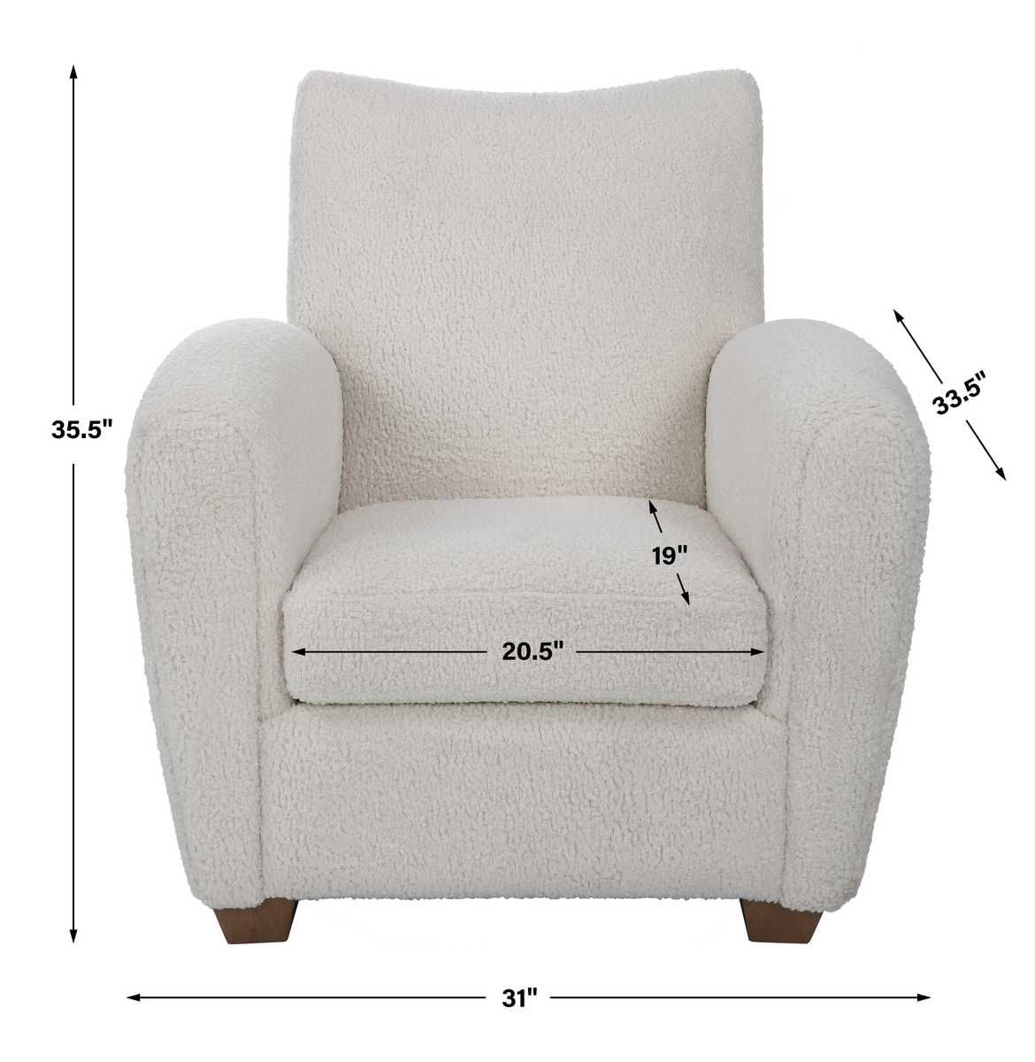 Teddy Accent Chair, Natural - compact accent chair for adding personality to any room | Image 9 | InSTYLE Home & Rugs
