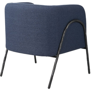 Jacobsen Accent Chair, Denim - modern accent chair with comfortable cushioning and sleek design | Image 4 | InSTYLE Home & Rugs