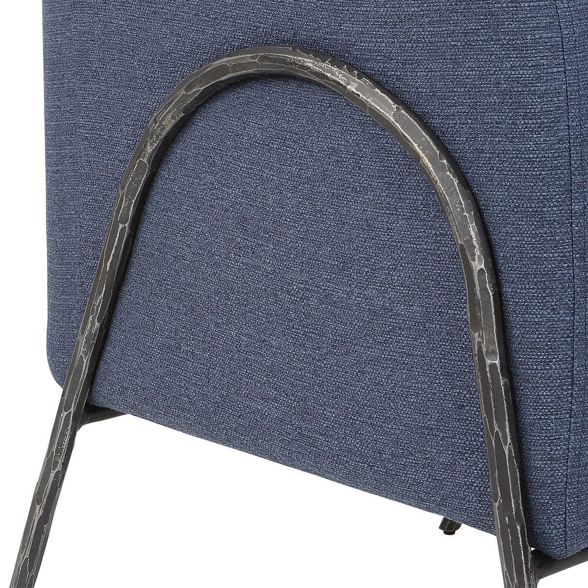 Jacobsen Accent Chair, Denim - modern accent chair with comfortable cushioning and sleek design | Image 5 | InSTYLE Home & Rugs