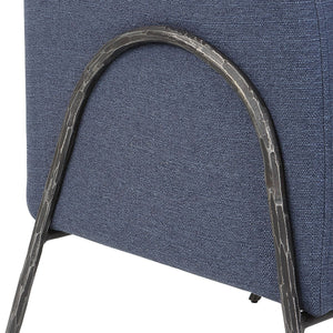 Jacobsen Accent Chair, Denim - modern accent chair with comfortable cushioning and sleek design | Image 5 | InSTYLE Home & Rugs