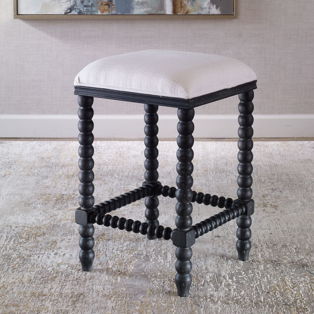 Pryce Counter Stool, Black - perfect for modern counters | Image 7 | InSTYLE Home & Rugs