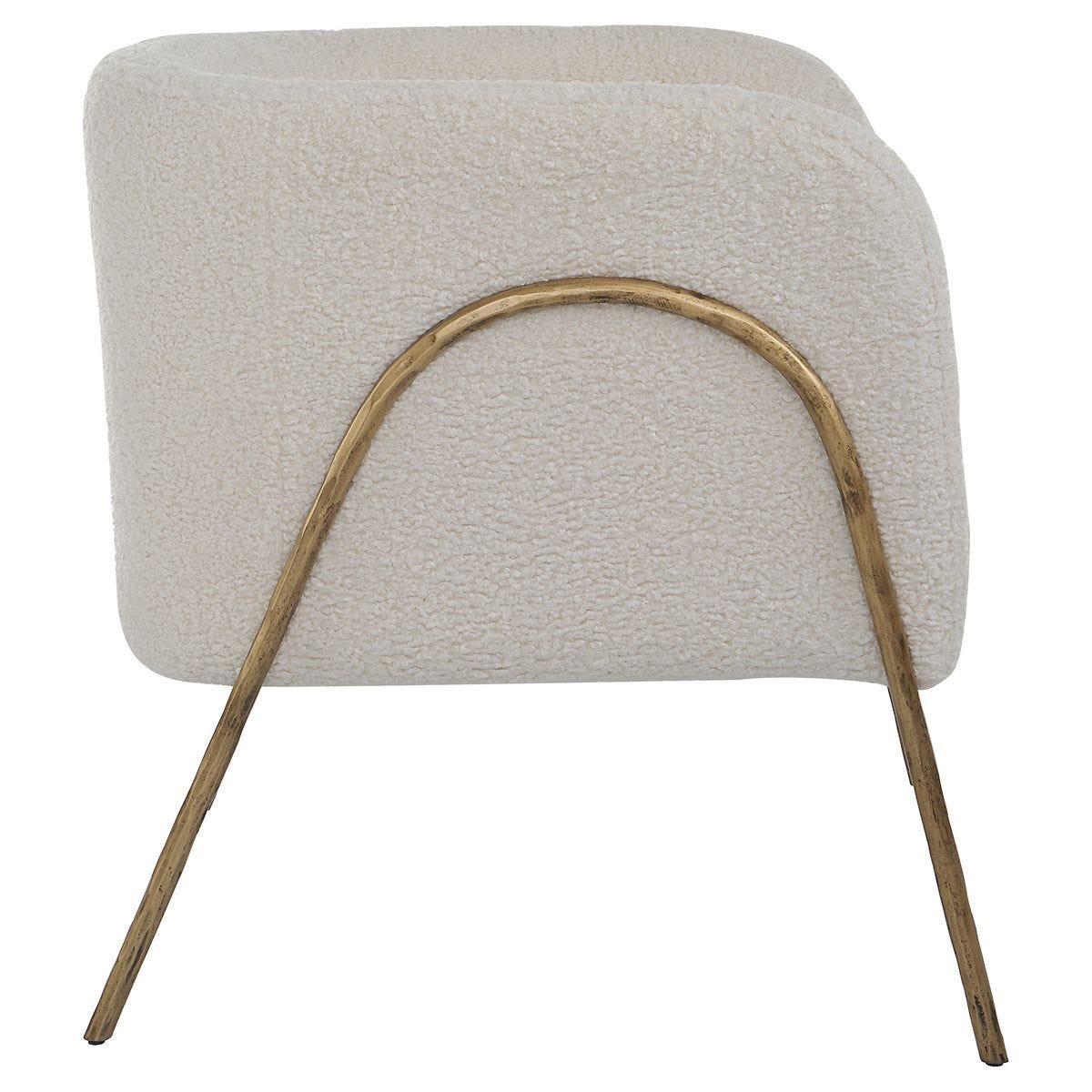 Jacobsen Accent Chair, Natural Shearling - modern accent chair with comfortable cushioning and sleek design | Image 3 | InSTYLE Home & Rugs