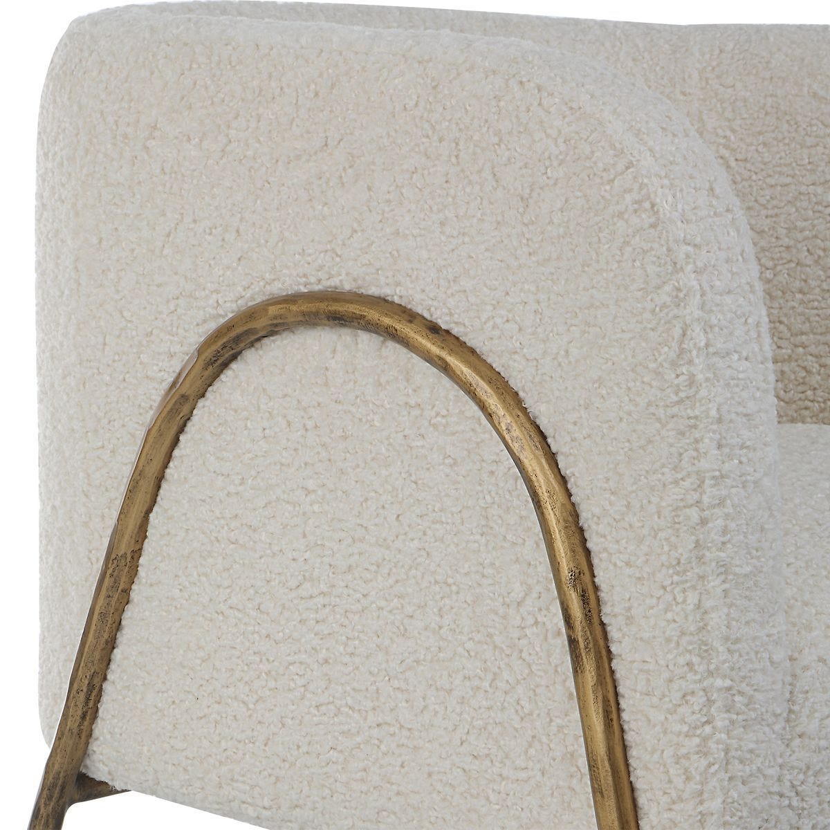 Jacobsen Accent Chair, Natural Shearling - modern accent chair with comfortable cushioning and sleek design | Image 5 | InSTYLE Home & Rugs