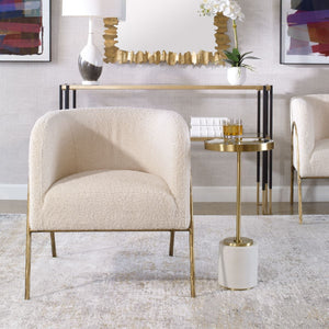 Jacobsen Accent Chair, Natural Shearling - modern accent chair with comfortable cushioning and sleek design | Image 7 | InSTYLE Home & Rugs