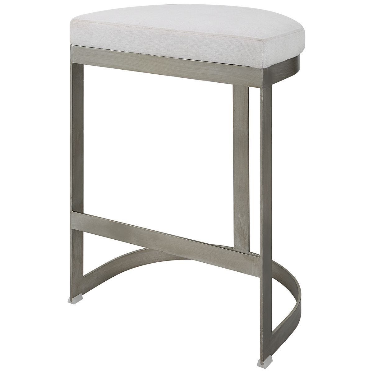 Ivanna Counter Stool, Silver - perfect for modern counters | Image 4 | InSTYLE Home & Rugs