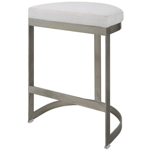 Ivanna Counter Stool, Silver - perfect for modern counters | Image 4 | InSTYLE Home & Rugs