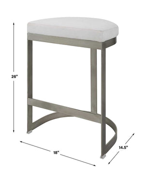Ivanna Counter Stool, Silver - perfect for modern counters | Image 9 | InSTYLE Home & Rugs