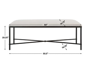 Avenham Bench, Black - perfect for entryways or patios | Image 7 | InSTYLE Home & Rugs