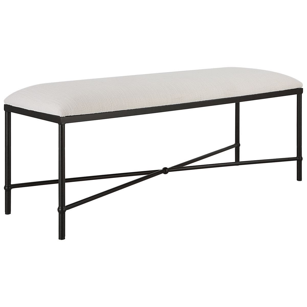 Avenham Bench, Black - perfect for entryways or patios | Image 3 | InSTYLE Home & Rugs