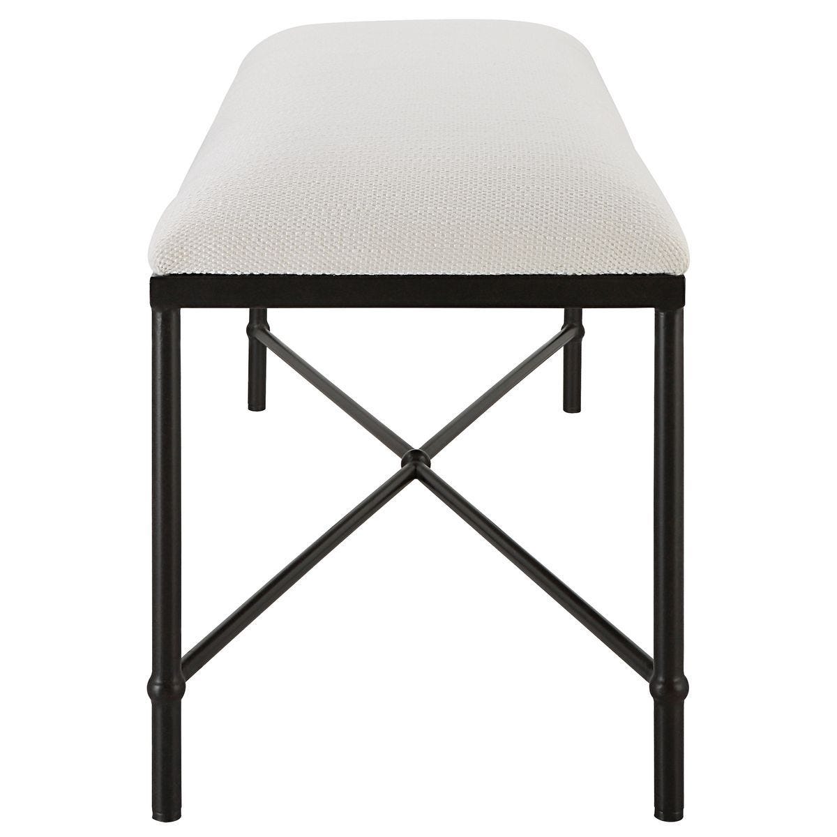 Avenham Bench, Black - perfect for entryways or patios | Image 4 | InSTYLE Home & Rugs